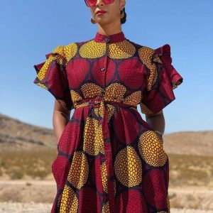 Robe en wax avec larges poches