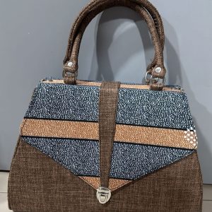 Sac à main Wax Gris Marron