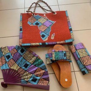 Ensemble Sac, Pochette, Éventail et Sandales Marianne