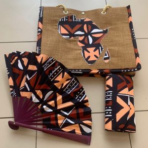 Ensemble Sac, Pochette et Éventail Smile