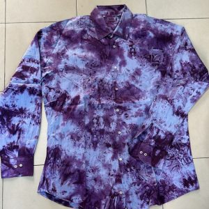 Chemise batik multicolore longues manches